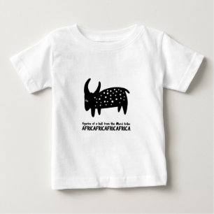 Camiseta Para Bebê Figura com a imagem de um touro dos Mundari