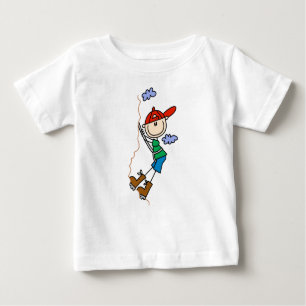 Camiseta Para Bebê Figura da vara da escalada
