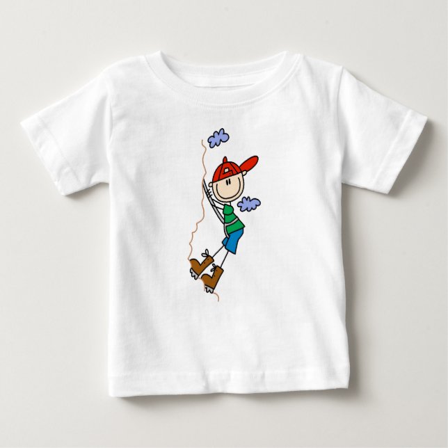 Camiseta Para Bebê Figura da vara da escalada (Frente)