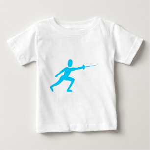 Camiseta Para Bebê Figura de cerca - Azul-céu