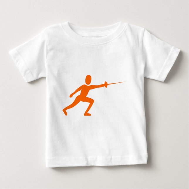 Camiseta Para Bebê Figura de cerca - Laranja (Frente)