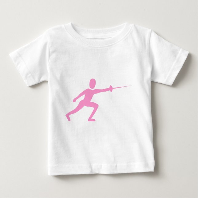 Camiseta Para Bebê Figura de cerca - Rosa (Frente)