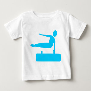 Camiseta Para Bebê Figura de compartimentação - Azul-céu