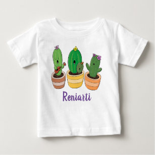 Camisa Infantil Feminina Com Estampa De Flores, Cactos E Deserto