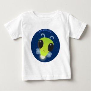 Camiseta Para Bebê Figura de desenho animado com inseto brilhante ver