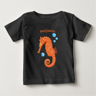Camiseta Para Bebê Figura de desenho animado das bolhas de laranja-ac