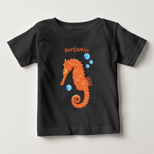 Camiseta Para Bebê Figura de desenho animado das bolhas de laranja-ac (Frente)