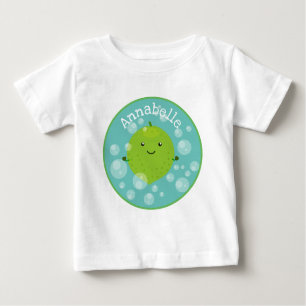 Camiseta Para Bebê Figura de desenho animado das bolhas de limão verd
