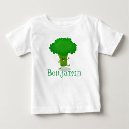 Camiseta Para Bebê Figura de desenho animado de brócolis dançante de 