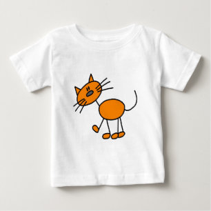Camiseta Para Bebê Figura t-shirt e presentes da vara do gato