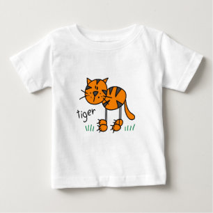 Camiseta Para Bebê Figura t-shirt e presentes da vara do tigre