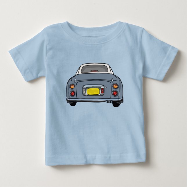 Camiseta Para Bebê Figurinhas Carro Figaro Cinza Fofo (Frente)