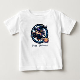 Camiseta Para Bebê Figurinos De Bruxas Bonitas E Halloween D3
