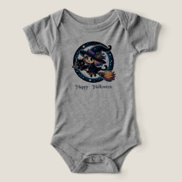 Camiseta Para Bebê Figurinos De Bruxas Bonitas E Halloween D3