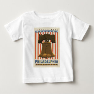 Camiseta Para Bebê Filadélfia Liberty Bell