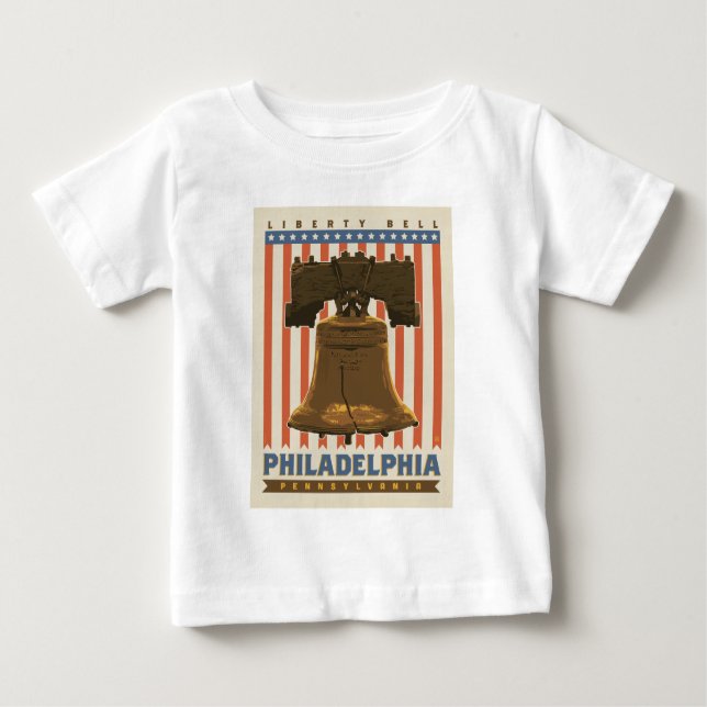 Camiseta Para Bebê Filadélfia | Liberty Bell (Frente)