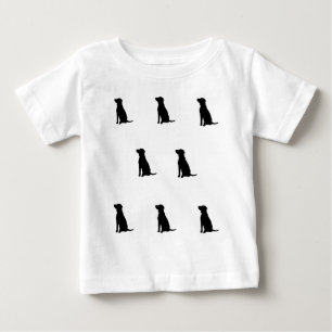 Camiseta Para Bebê Filha de camisa-T-silhueta de cães