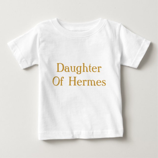 Camiseta Para Bebê Filha de Hermes - Deus Grego (Frente)