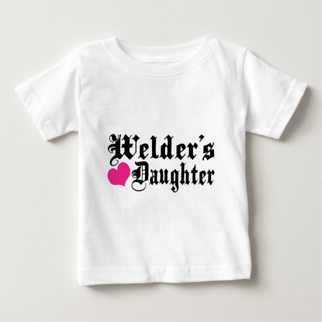 Camiseta Para Bebê Filha de Welder (Frente)