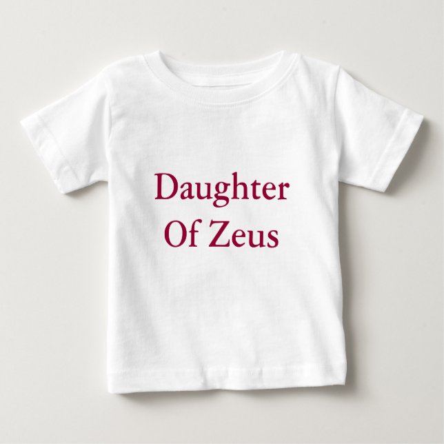 Camiseta Para Bebê Filha de Zeus (Frente)