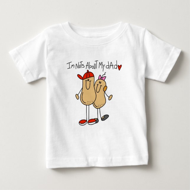 Camiseta Para Bebê Filha - loucos sobre meus t-shirt e presentes do (Frente)