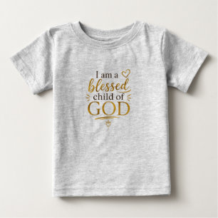 Camiseta Para Bebê Filho abençoado de Deus