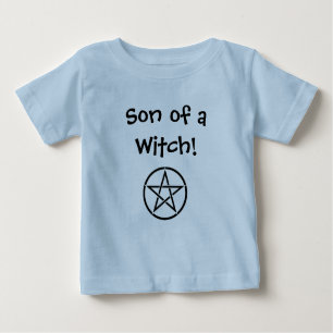 Camiseta Para Bebê Filho da Bruxa! Wiccan Cheeky Witdler Shirt