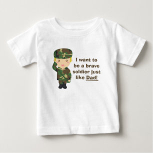Camiseta Para Bebê Filho orgulhoso de um pai do Exército ou Militar