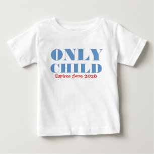 Camiseta Para Bebê Filho Único Expirando Azul Engraçado Irmão Mais Ve