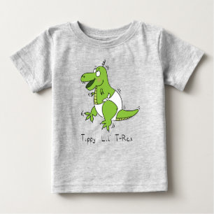 Camiseta Para Bebê Filhos De Dinossauro Cute Baby T-Rex