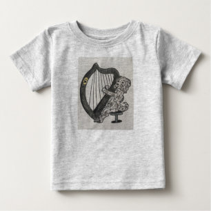 Camiseta Para Bebê Filhote de cachorro da harpa