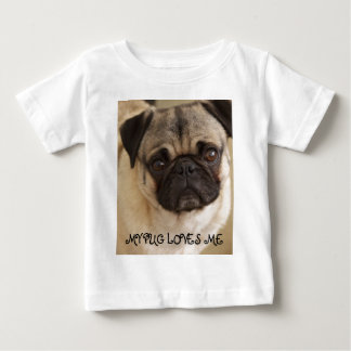 CAMISETA PARA BEBÊ FILHOTE DE CACHORRO DO CÃO DO PUG
