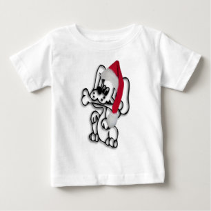 Camiseta Para Bebê Filhote de cachorro do Natal