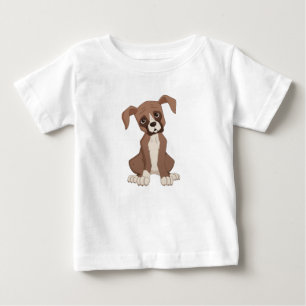 Camiseta Para Bebê Filhote de cachorro do pugilista