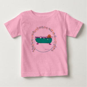 Camiseta Para Bebê Filhote de cachorro em um tutu da cuba