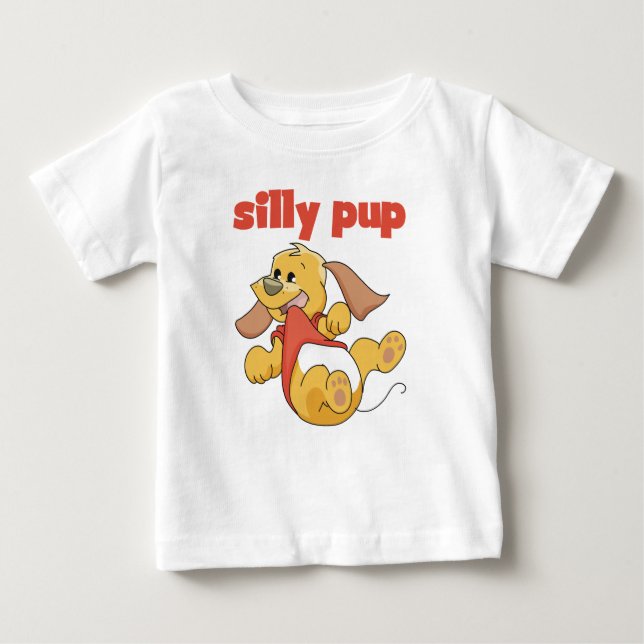 Camiseta Para Bebê Filhote de cachorro parvo (Frente)