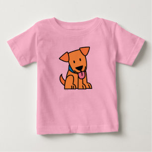 Camiseta Para Bebê Filhote de Labrador Retriever sentado dourado cach