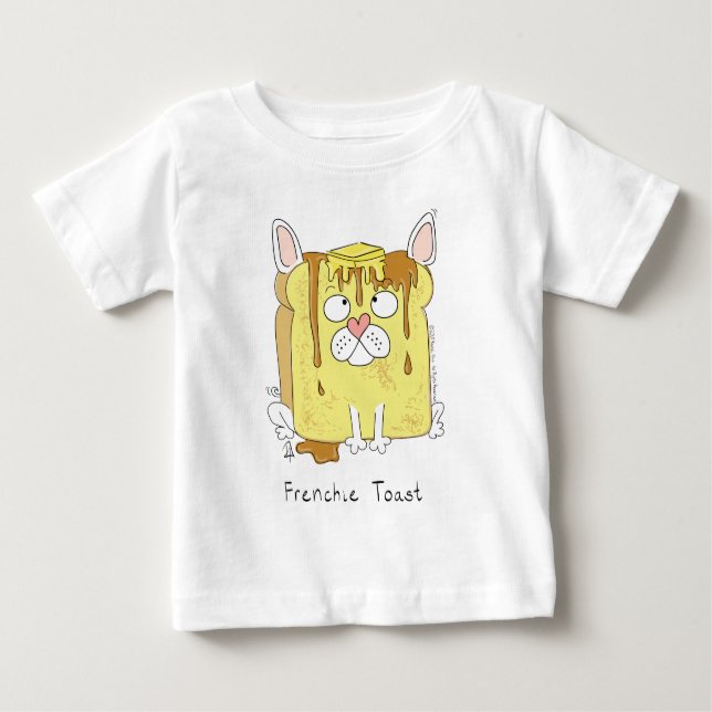 Camiseta Para Bebê Filhote de T-Shirt de Brinquedo Francês (Frente)