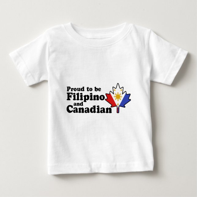 Camiseta Para Bebê Filipino canadense (Frente)