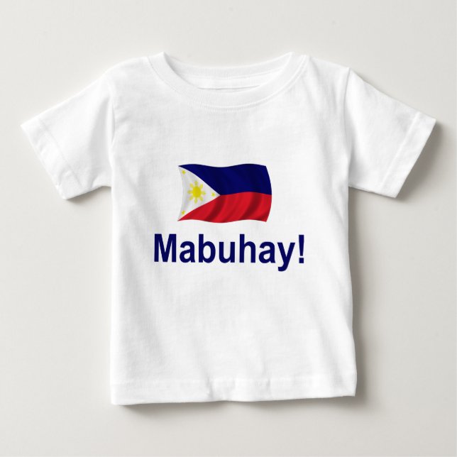 Camiseta Para Bebê Filipino Mabuhay! (Frente)