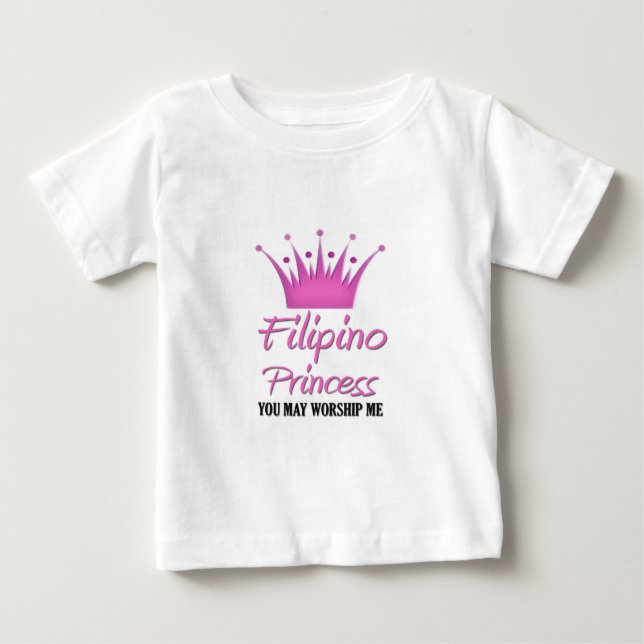Camiseta Para Bebê Filipino Princesa (Frente)