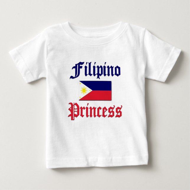 Camiseta Para Bebê Filipino Princesa (Frente)