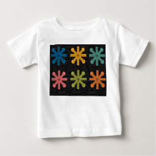 Camiseta Para Bebê Filtro de Starburst Moderno do Século médio