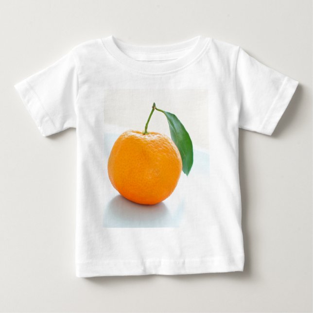 Camiseta Para Bebê Fim alaranjado da clementina acima (Frente)