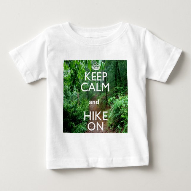 Camiseta Para Bebê Fique calmo e caminhe (Frente)