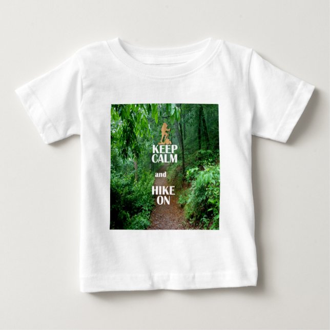 Camiseta Para Bebê Fique calmo e caminhe (Frente)