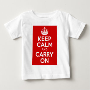 Camiseta Para Bebê Fique calmo e continue ligado
