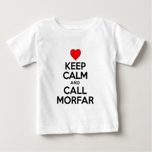 Camiseta Para Bebê Fique calmo e ligue para Morfar
