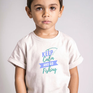 Camiseta Para Bebê Fique calmo e vá pescar
