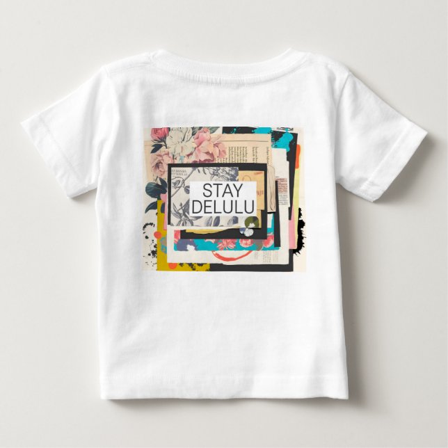 Camiseta Para Bebê Fique Delulu (Verso)